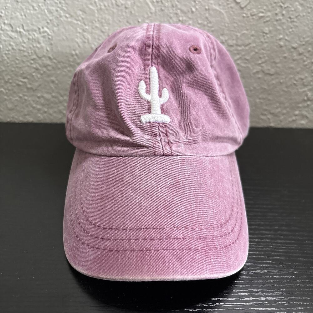 Purple Denim Adam’s Adjustable Hat With Cactus